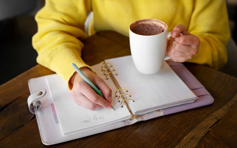 women writing something